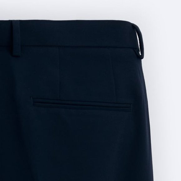 Zara Slim Fit Suit Pants (NAVY BLUE) (NWT) - Picture 4 of 4